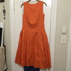 Isaac Mizrahi Orange Midi Dress